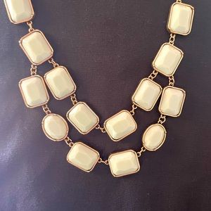 Gold chain with pale lime green